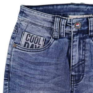 Júnior - Vaqueros de efecto gastado y arrugado con bolsillos de fantasía 