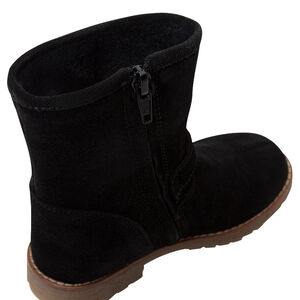 Botines negros de antelina con rosa bordada del 28 al 35 