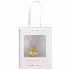 Bola de premamá dorada con medallón texturizada 