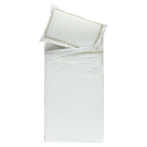 Lote de sábana y funda para almohada de popelina con ribete 