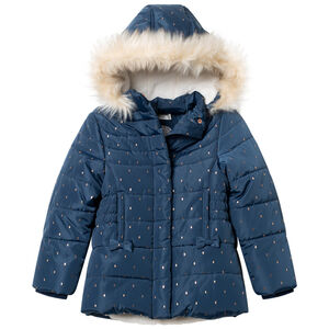 Abrigo matelassée doublée sherpa à capuche amovible 