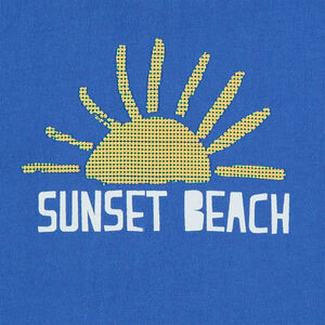 Camiseta de manga larga de punto con sol estampado 