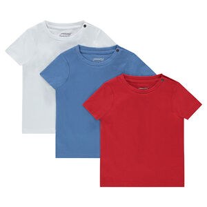 Lote de 3 camisetas lisas de manga corta de jersey 