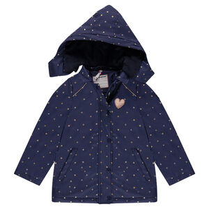 Parka de goma con capucha extraíble y forro de borreguillo con estrellas all over  Main Parka de goma con capucha extraíble y forro de borreguillo con estrellas all over