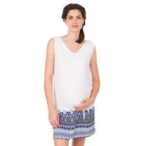 Vestido de premamá sin mangas con estampado étnico 