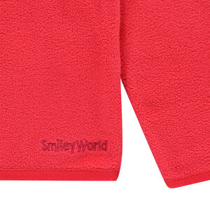 Sudadera polar con ©Smiley cosido y cuello con cremallera 