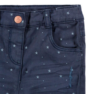 Pantalón de algodón con estrellas estampadas all over 