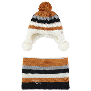 Ensemble bonnet et snood en tricot doublés sherpa  Main Ensemble bonnet et snood en tricot doublés sherpa