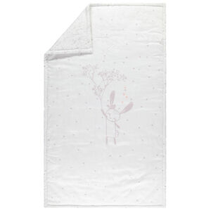 Edredón de cuna en popeline con estampado de conejito 