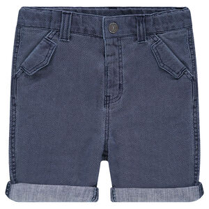 Bermudas de algodón de nido de abeja teñido 