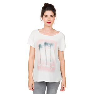Camiseta premamá de manga corta con estampado de palmeras 