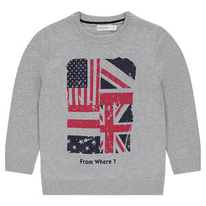 Jersey de punto con mensaje estampado 