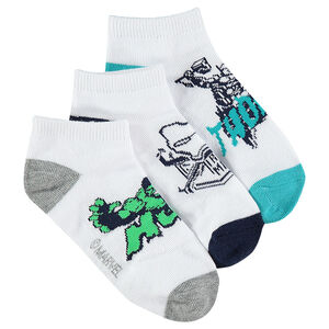 Juego de 3 pares de calcetines bajos con dibujo de hérore de Marvel de jacquard 
