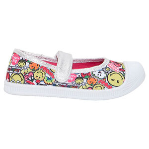 Merceditas de tela con brillos y estampado &copy;Smiley 