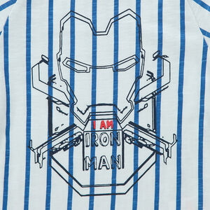 Camiseta de manga corta a rayas con estampado ©Marvel Iron Man 