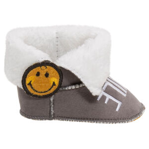 1/2 bottes en jersey fourrées avec revers et badge Smiley  Main 1/2 bottes en jersey fourrées avec revers et badge Smiley