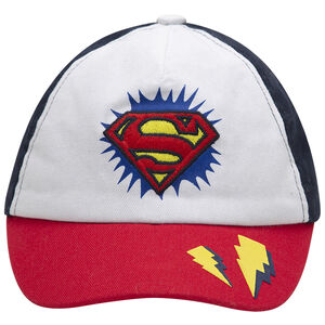 Gorra de sarga tricolor con logo ©Warner Superman bordado  