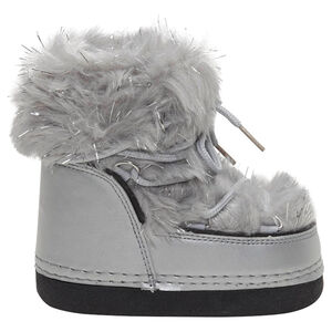 Botas de nieve con pelo falso mezclado con hilo plateado de la 20 a la 23 