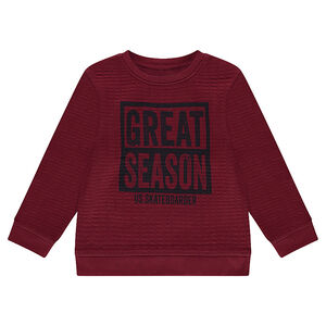 Sudadera de felpa de fantasía con texto estampado 