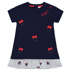 Vestido de manga corta con efecto 2 en 1 de estilo marinero con estampados Minnie ©Disney 