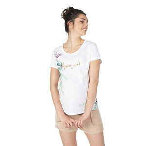 Camiseta de manga corta de premamá con estampado floral 