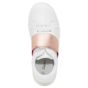 Zapatillas bajas con aplique elástico rosa dorado de la 28 a la 35 