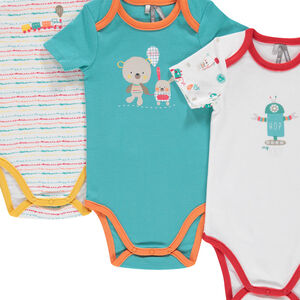 Pack de 5 bodies de manga corta de punto. 