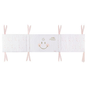 Protector de cuna enguatado con lazos y motivo ©Smiley Girl 