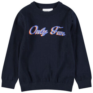 Júnior - Jersey de punto con mensaje estampado por delante 