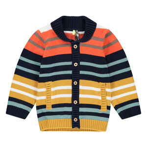 Chaqueta de punto de rayas y jacquard all over 