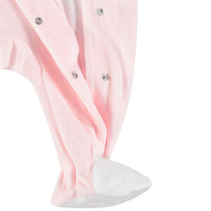 Pelele terciopelo estampado nubes 