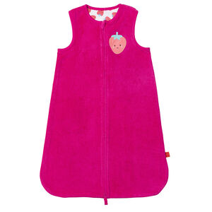 Saco de dormir con forro de jersey y parches de frutas 