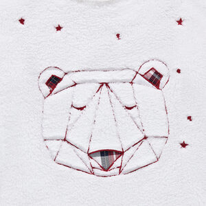 Sudadera de premamá de borregugillo con oso de origami bordado  