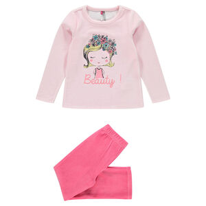 Pijama de terciopelo estampado fantasía 