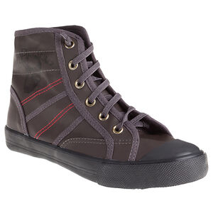 Zapatillas de deporte de caña alta con cordones con fantasía de color negro 