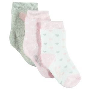 Lote de 3 pares de calcetines con corazones  Main Lote de 3 pares de calcetines con corazones