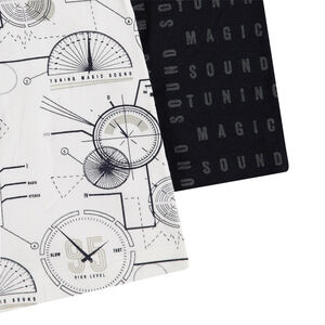 Júnior - Juego de 2 bóxers a juego con letras all over/relojes all over 