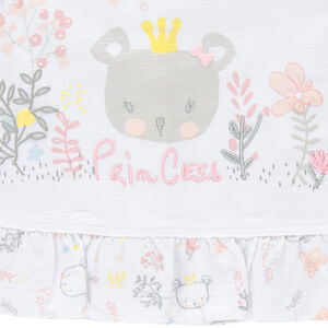 Conjunto de túnica de manga larga con koala estampdo y pantalones lisos 