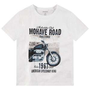 Júnior - Camiseta de manga corta con guitarra estampada 