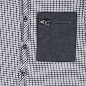 Júnior - Camisa de cuadros all over con detalles de cambray 