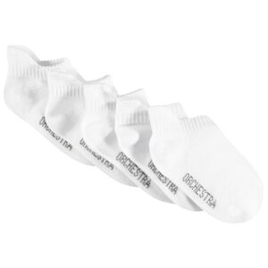 Lot de 5 paires de chaussettes courtes blanches unies 