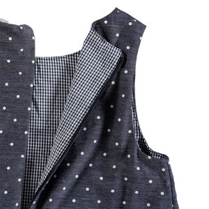 Vestido sin mangas con lunares all over y cuadros de Vichy 