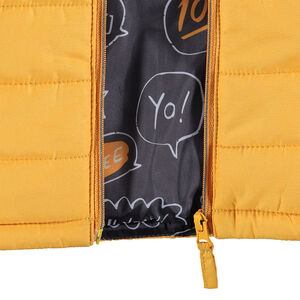 Chaleco anorak amarillo acolchado con capucha desmontable 