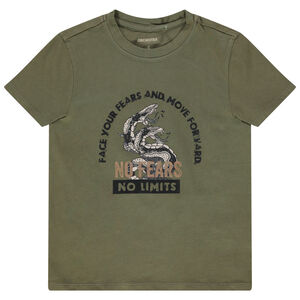 camiseta mangas cortas en algodon print serpiente 