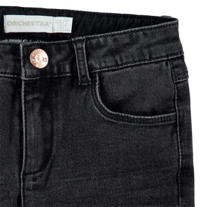 Jeans skinny efecto desgastado de denim niña 