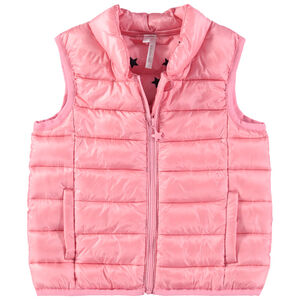 Chaleco anorak ligero con forro con estampado de estrellas 