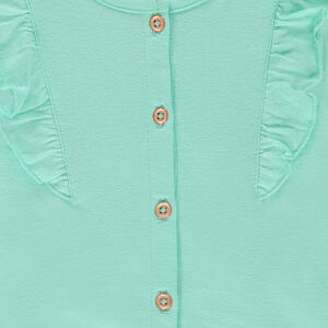 Chaqueta de felpa lisa con volantes 