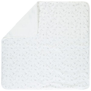 Couverture en velours imprimée plumes 