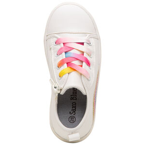 Zapatillas bajas con arcoíris bordado y cordones con degradado de colores 