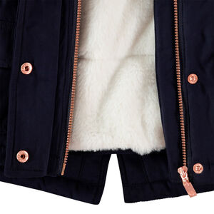 Parka 2 en 1 con forro sherpa en los bolsillos para bebé niña 